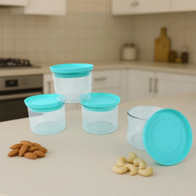 Mukhwas Dani Set – Airtight 4 Pc Jars with Stylish Tray | Organivo