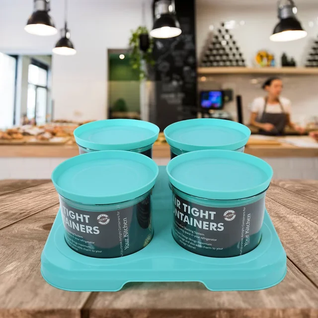 Mukhwas Dani Set – Airtight 4 Pc Jars with Stylish Tray | Organivo
