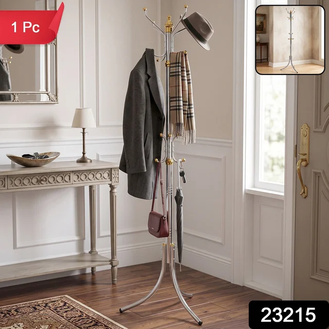 Multi Hook Metal Cloth Hanger Stand for Clothes Organisation at Home (1 Pc)