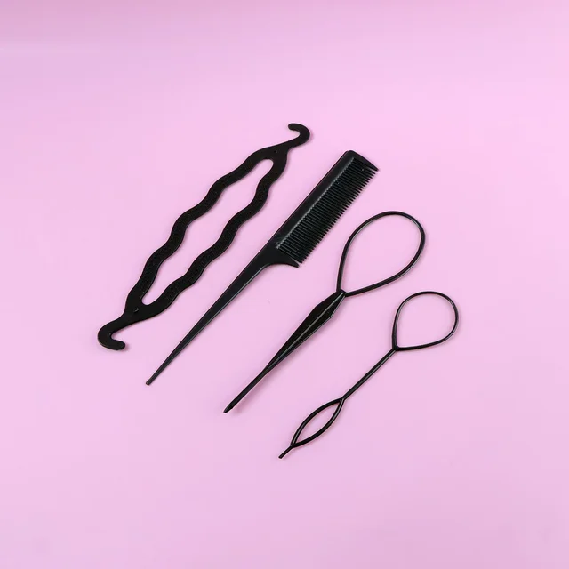 Multi Purpose 4 in 1 Hair Styling Tool Kit – Easy DIY Hairstyles