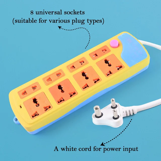 Multi Socket Extension Board – 8 Universal Sockets with Master Switch