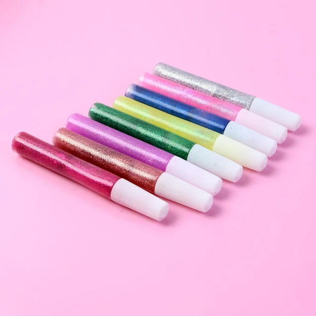 Multi-Color Glitter Craft Glue Pen Set – 8 Vibrant 10 ml Tubes