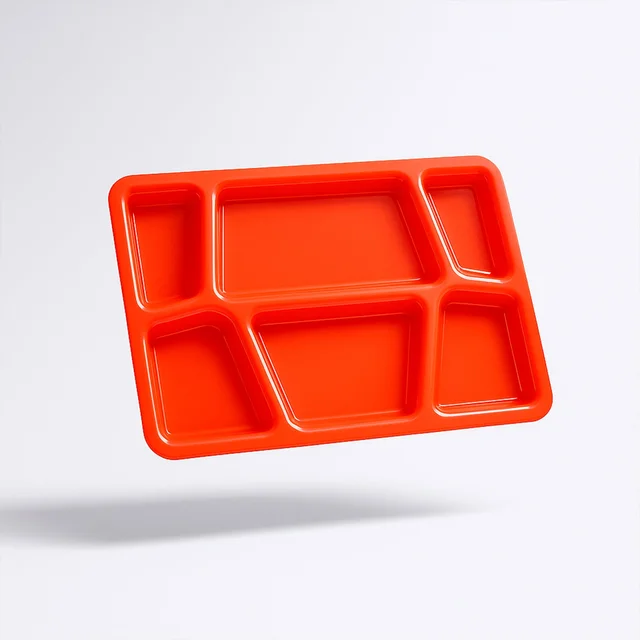 Multi-Compartment Plastic Meal Serving Tray – Mess-Free Portion Control