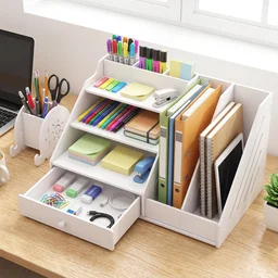 Multifunctional Desk Organizer Storage Cabinet with Drawer File Rack (1 Set)