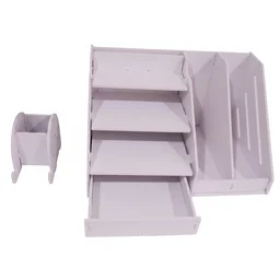Multifunctional Desk Organizer Storage Cabinet with Drawer File Rack (1 Set)