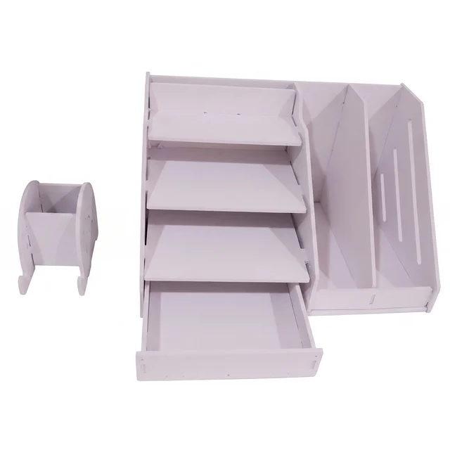 Multifunctional Desk Organizer Storage Cabinet with Drawer File Rack (1 Set)