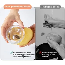 Multifunctional Round Peeler – Peel-Catching & Ergonomic | Quickslice