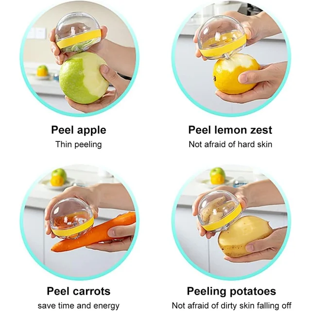 Multifunctional Round Peeler – Peel-Catching & Ergonomic | Quickslice