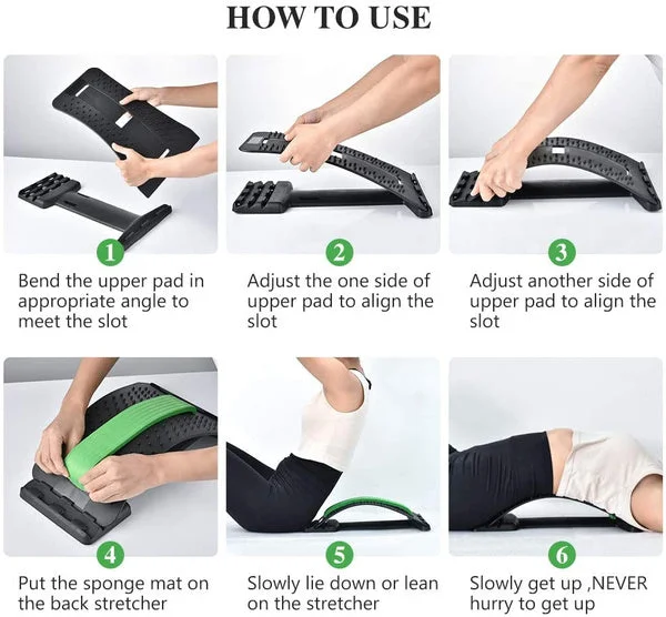 Multi-Level Back Stretcher – Pain Relief & Posture Corrector | FitFuzion