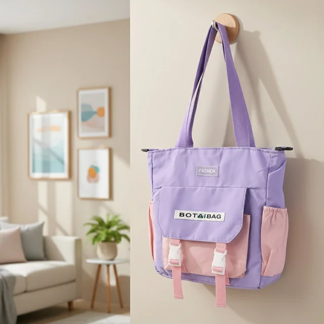 Multi-Pocket Shoulder Tote Bag – Spacious & Adjustable Strap