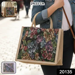 Multipurpose Floral Print Carry Hand Bag – Spacious, Eco-Friendly Design
