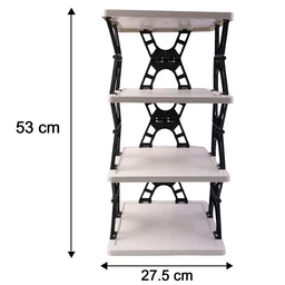 Multipurpose Foldable 4 Layer Storage Rack – Space Saving Organizer