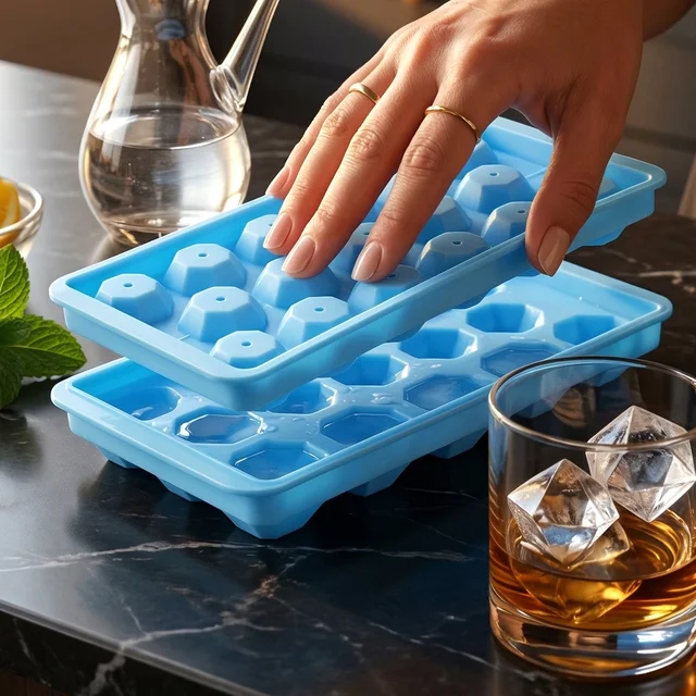 Multipurpose Ice Cube Tray, Flexible Mold for Drinks & Snacks