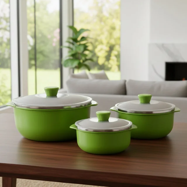 Multipurpose Kitchen Serving Bowl Set – Durable & Stackable 3-Piece