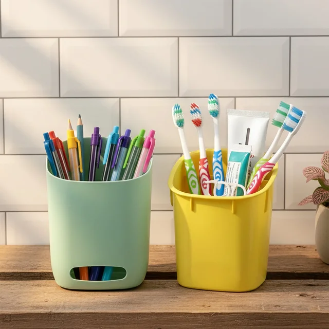 Multipurpose Organizer Holder, Dual Storage for Bathroom & Desk