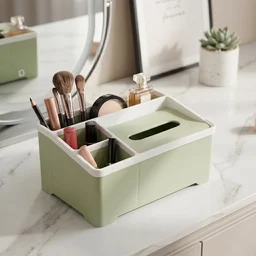 Multipurpose Plastic Organizer Box – Neat Storage with Tissue Holder