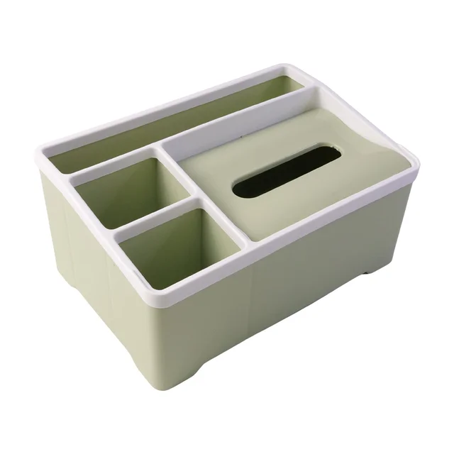 Multipurpose Plastic Organizer Box – Neat Storage with Tissue Holder