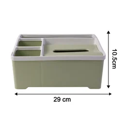 Multipurpose Plastic Organizer Box – Neat Storage with Tissue Holder