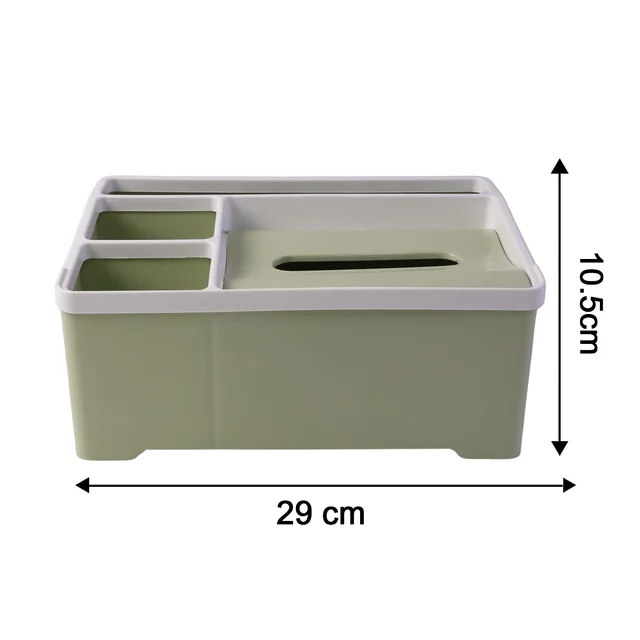 Multipurpose Plastic Organizer Box – Neat Storage with Tissue Holder