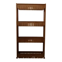 Multipurpose Plastic Storage Rack – 4 Layer with Wheels for Home