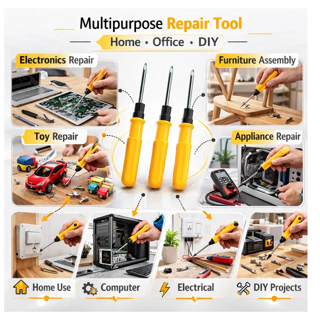 Multipurpose Screwdriver – 2-in-1 Tool with Ergonomic Grip | XcelGrip