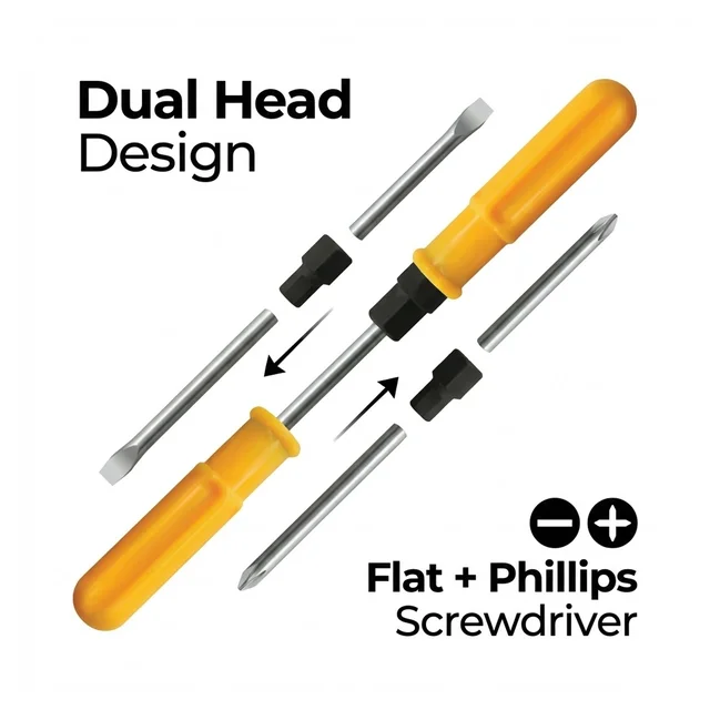 Multipurpose Screwdriver – 2-in-1 Tool with Ergonomic Grip | XcelGrip