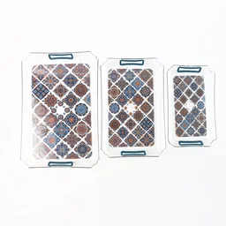 Multipurpose Serving Tray Set – 3 Nesting Trays with Handles