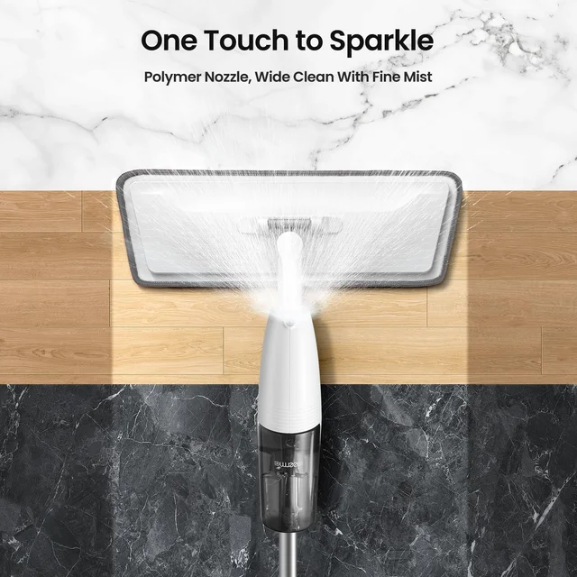 Multipurpose Spray Flat Mop – Easy Handle & Reusable Microfiber Pad