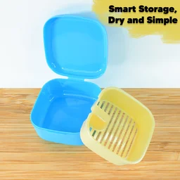 Multi-Purpose Storage Box with Lid & Drain Tray – Compact Organizer