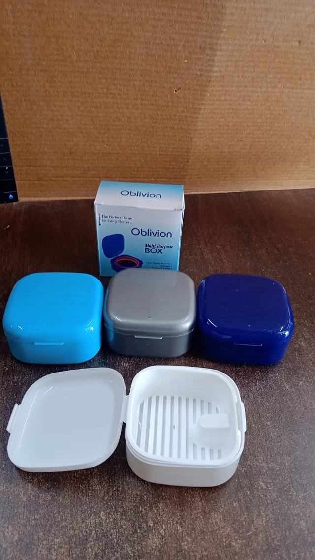 Multi-Purpose Storage Box with Lid & Drain Tray – Compact Organizer
