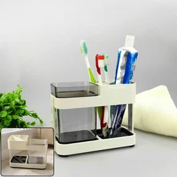 Multipurpose Toothbrush & Toothpaste Stand Holder – Space-Saving Organizer