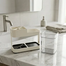 Multipurpose Toothbrush & Toothpaste Stand Holder – Space-Saving Organizer