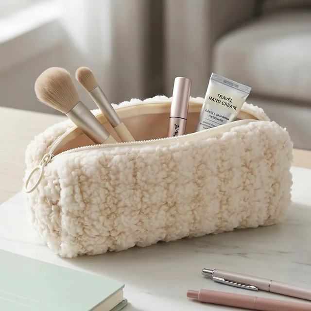 Multipurpose Travel Makeup Organizer – Soft Fabric, Spacious & Compact