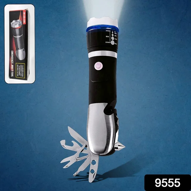 Multi-Tool LED Flashlight 7 in 1 Emergency Tool