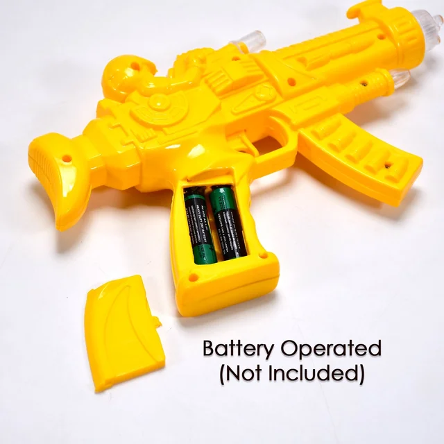 Musical Transparent Toy Gun – Rainbow Light & Gear Play | Colorful Creations