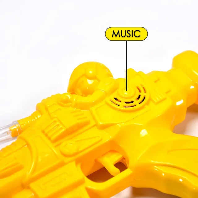 Musical Transparent Toy Gun – Rainbow Light & Gear Play | Colorful Creations