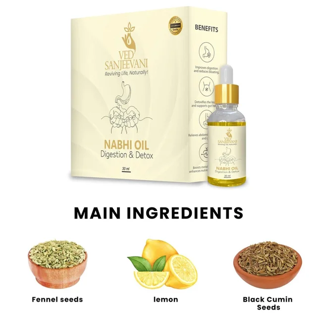 Nabhi Oil for Digestion – Organic Ayurvedic Detox & Gut Health