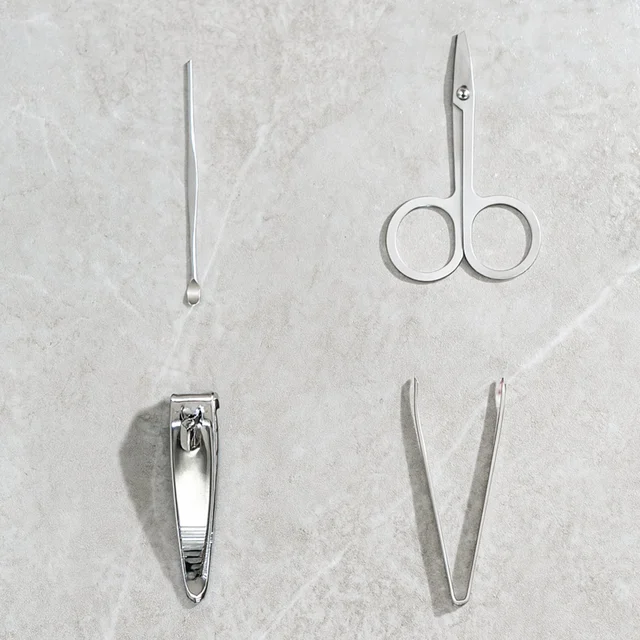 Nail Clipper Set – Stainless Steel 4-Pc Travel Manicure Kit | AuriGlam