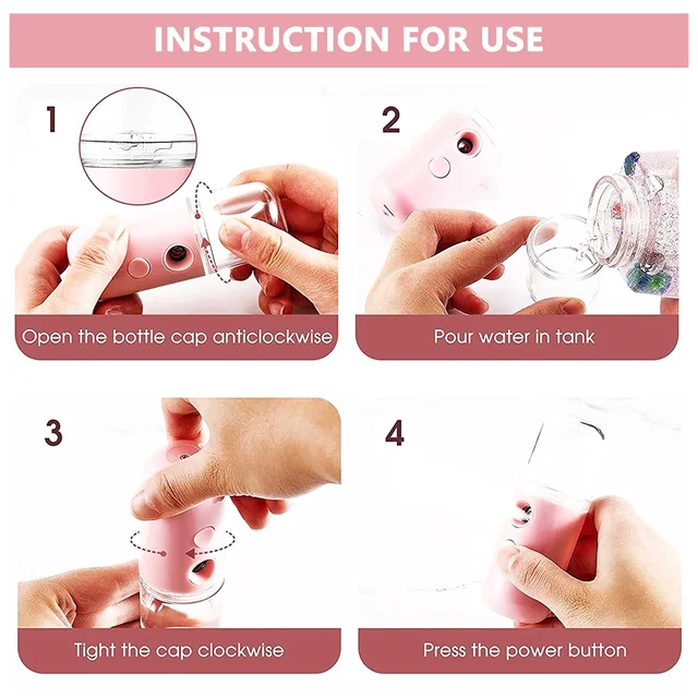 Nano Mist Sprayer – Portable & Refillable for Instant Facial Hydration