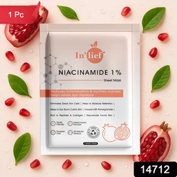 Niacinamide 1% Hydrating Facial Sheet Mask – Soothes & Calms Skin