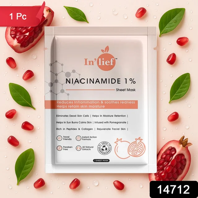 Niacinamide 1% Hydrating Facial Sheet Mask – Soothes & Calms Skin