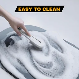 Non-Slip Oval Bath Mat – Super Absorbent Soft Velvet Surface