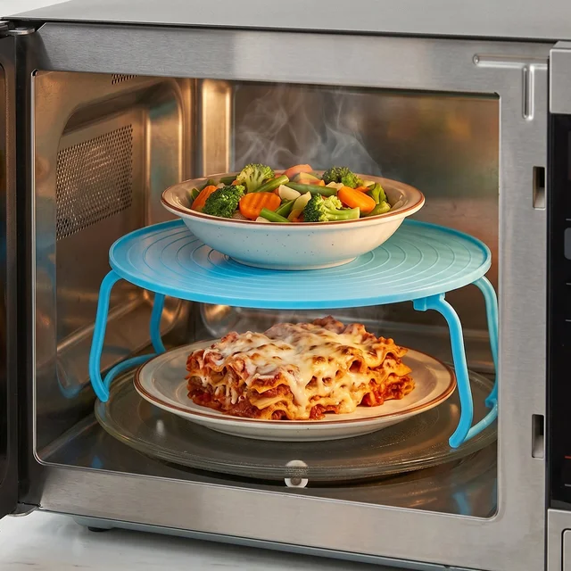 Non-Slip Plastic Microwave Tray – Even Heating & Stable Serving