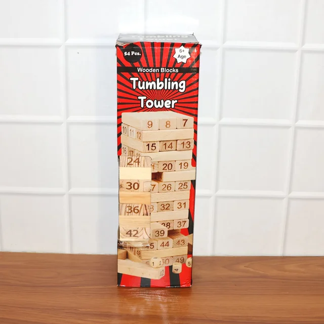 Numbered Wooden Tumbling Tower – Classic Stacking Game Fun