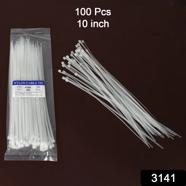 Nylon Cable Ties – 10 Inch Heavy Duty Self-Locking Black | Organivo
