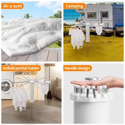 Octopus Rotating Clothes Drying Rack Foldable Space Saving Stand