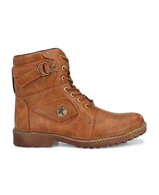 RODSTAR Men's High Top Ankle Casual Biker Riding Biking Lace Ankle Length Trending Boot Shoes For men Mo - IND-7