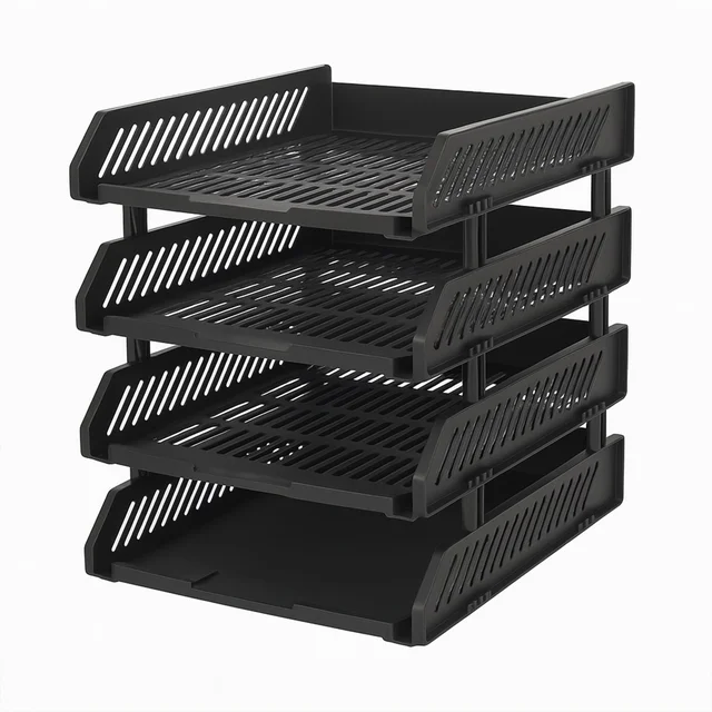 Office File Rack – 4-Layer Desktop Storage with Drawers | FiloDesk