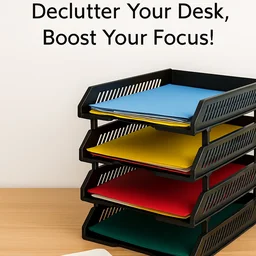 Office File Rack – 4-Layer Desktop Storage with Drawers | FiloDesk