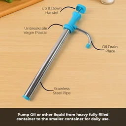 Oil Pump Dispenser – Manual Stainless Steel Kitchen Tool